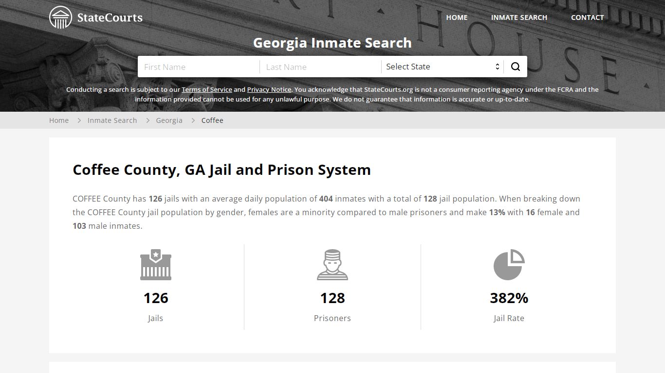 Coffee County, GA Inmate Search - StateCourts