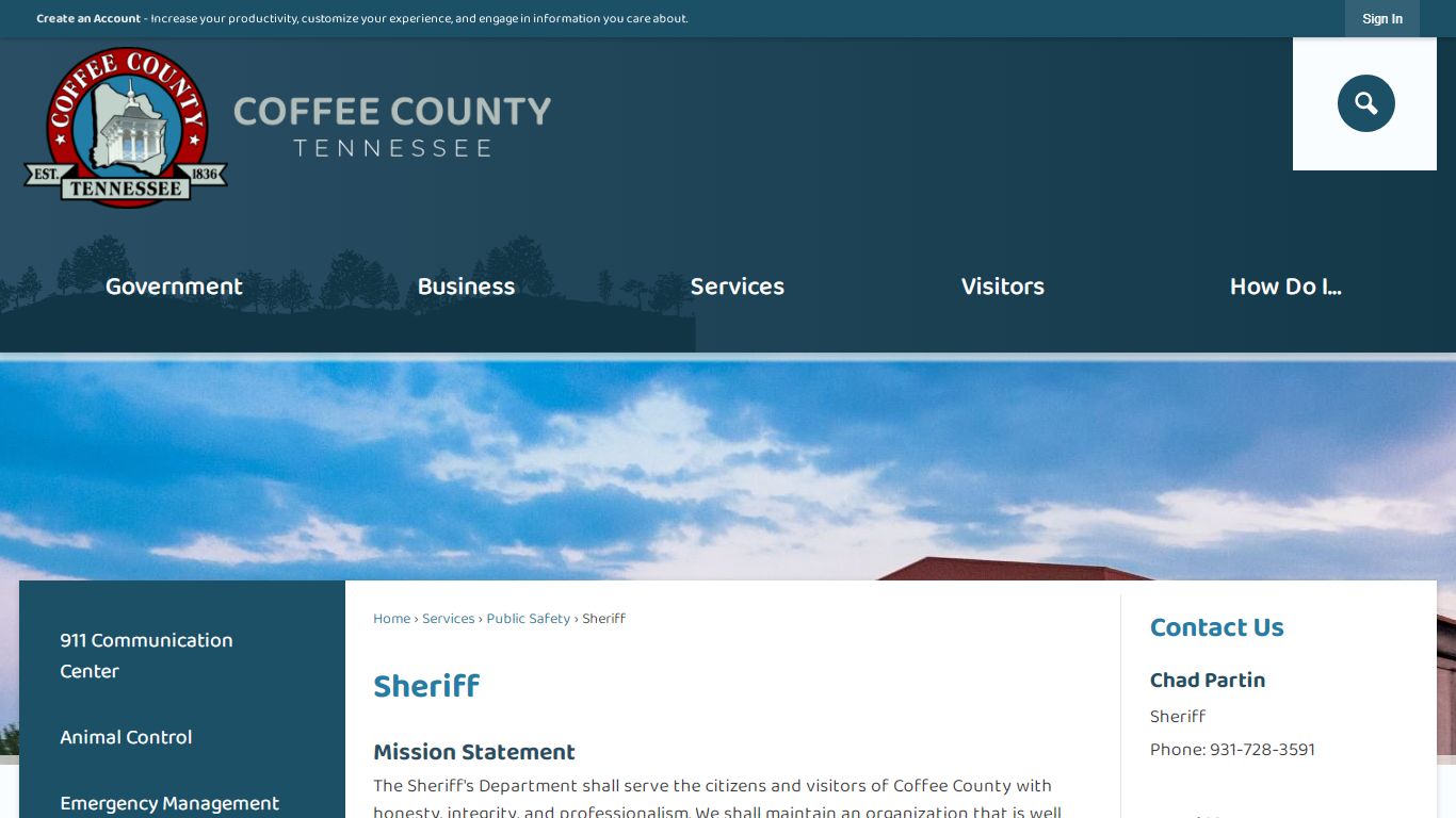 Sheriff | Coffee County, TN